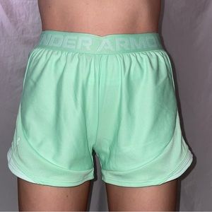 Under Armour Light Green Track Shorts